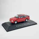 Miniatura Carros Clássicos do Brasil Nacional Ford Escort XR3 1990 Vermelho Escala 1:43