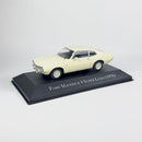 Miniatura Carros Clássicos do Brasil Nacional Ford Maverick 4 Super Luxo Amarelo Claro Escala 1:43