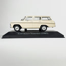 Miniatura Carros Clássicos do Brasil Nacional Chevrolet Veraneio 1987 Bege Escala 1:43