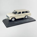 Miniatura Carros Clássicos do Brasil Nacional Chevrolet Veraneio 1987 Bege Escala 1:43