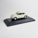Miniatura Carros Clássicos do Brasil Nacional Volkswagen Fusca 1985 Bege Escala 1:43