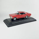 Miniatura Carros Clássicos do Brasil Nacional Chevrolet Opala Cupê Fastback 1973 Vermelho Escala 1:43