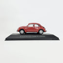 Miniatura Carros Clássicos do Brasil Nacional Volkswagen Fusca 1600 S 1974 Vermelho Escala 1:43