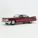 Miniatura Antiga Clássica Cadillac Coupe de Ville 1959 Vermelho Escala 1:24