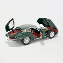 Miniatura Antiga Clássica Jaguar E-Type Verde Escala 1:24