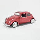Miniatura Antiga Clássica Nacional Volkswagen Fusca Vermelho Escala 1:24
