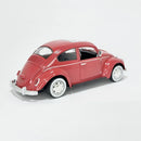 Miniatura Antiga Clássica Nacional Volkswagen Fusca Vermelho Escala 1:24