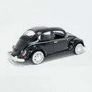 Miniatura Antiga Clássica Nacional Volkswagen Fusca Preto Escala 1:24