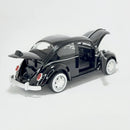 Miniatura Antiga Clássica Nacional Volkswagen Fusca Preto Escala 1:24
