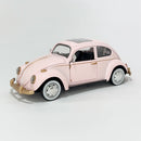 Miniatura Antiga Clássica Nacional Volkswagen Fusca Rosa Escala 1:24