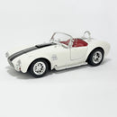 Miniatura Antiga Clássica Ford Shelby Cobra 427 1965 Branco Escala 1:24