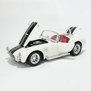 Miniatura Antiga Clássica Ford Shelby Cobra 427 1965 Branco Escala 1:24