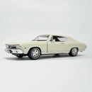 Miniatura Antiga Clássica Chevrolet Chevelle SS-396 Creme Escala 1:24