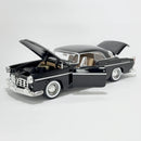 Miniatura Antigo Clássico Chrysler C300 1955 Preto Escala 1:24