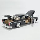 Miniatura Antigo Clássico Chrysler C300 1955 Preto Escala 1:24