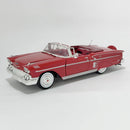 Miniatura Antiga Clássica Chevrolet Impala 1958 Vermelha Nacional Escala 1:24
