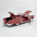 Miniatura Antiga Clássica Chevrolet Impala 1958 Vermelha Nacional Escala 1:24