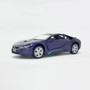 Miniatura Esportiva BMW i8 Roxa Escala 1:36