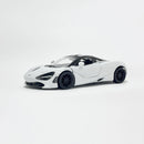 Miniatura Esportiva de Corrida McLaren 720S Cinza Escala 1:36