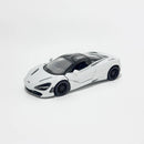 Miniatura Esportiva de Corrida McLaren 720S Cinza Escala 1:36