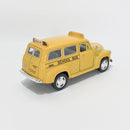 Miniatura Antiga Clássica Ônibus Escolar Chevrolet Suburban 1950 Amarela Escala 1:36