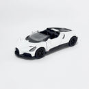 Miniatura Esportivo de Corrida Bugatti Mistral Branco Escala 1:36