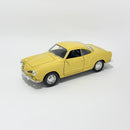 Miniatura Volkswagen Karmann Ghia Amarelo Escala 1:36