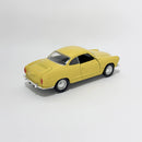 Miniatura Volkswagen Karmann Ghia Amarelo Escala 1:36