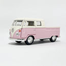 Miniatura Antigo Clássico Nacional Volkswagen Kombi Cabine Dupla Pickup 1968 Rosa Escala 1:36