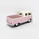 Miniatura Antigo Clássico Nacional Volkswagen Kombi Cabine Dupla Pickup 1968 Rosa Escala 1:36