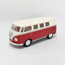 Miniatura Volkswagen Kombi Vermelha Teto Creme Escala 1:36