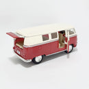 Miniatura Volkswagen Kombi Vermelha Teto Creme Escala 1:36