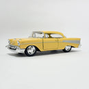 Miniatura Antigo Clássico Chevrolet Bel Air 1957 Amarelo Escala 1:36