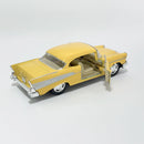 Miniatura Antigo Clássico Chevrolet Bel Air 1957 Amarelo Escala 1:36