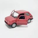 Miniatura Antiga Clássica Fiat 126 Vermelho Escala 1:36