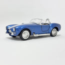 Miniatura Antigo Clássico Ford Shelby Cobra 427 1965 Azul Escala 1:36