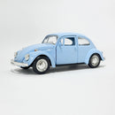 Miniatura Antigo Clássico Nacional Volkswagen Fusca Beetle Abre Capô Azul Bebê Escala 1:36