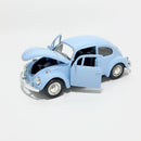 Miniatura Antigo Clássico Nacional Volkswagen Fusca Beetle Abre Capô Azul Bebê Escala 1:36