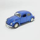 Miniatura Antigo Clássico Nacional Volkswagen Fusca Beetle Abre Capô Azul Escala 1:36