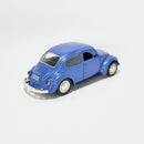 Miniatura Antigo Clássico Nacional Volkswagen Fusca Beetle Abre Capô Azul Escala 1:36