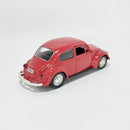 Miniatura Carro Antigo Clássico Nacional Volkswagen Fusca Beetle Abre Capô Vermelho Escala 1:36