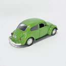 Carro Miniatura Antigo Clássico Nacional Volkswagen Fusca Beetle Abre Capô Verde Escala 1:36