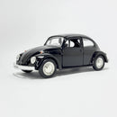 Miniatura Antigo Clássico Nacional Volkswagen Fusca Beetle Abre Capô Preto Escala 1:36