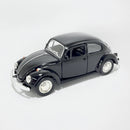 Miniatura Antigo Clássico Nacional Volkswagen Fusca Beetle Abre Capô Preto Escala 1:36