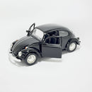 Miniatura Antigo Clássico Nacional Volkswagen Fusca Beetle Abre Capô Preto Escala 1:36