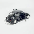 Miniatura Antigo Clássico Nacional Volkswagen Fusca Beetle Abre Capô Preto Escala 1:36