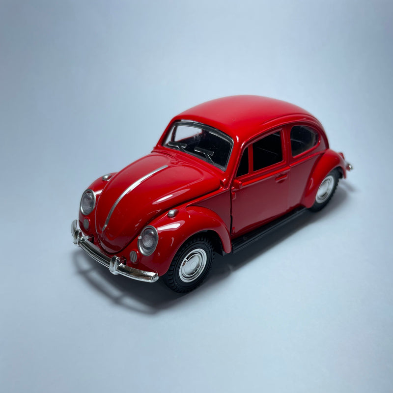 Miniatura Carrinho Antigo Clássico Volkswagen Fusca 1967 Vermelho - MiniTurbo