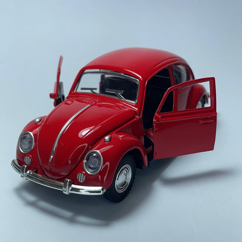 Miniatura Carrinho Antigo Clássico Volkswagen Fusca 1967 Vermelho - MiniTurbo