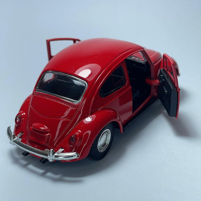 Miniatura Carrinho Antigo Clássico Volkswagen Fusca 1967 Vermelho - MiniTurbo