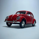 Miniatura Carrinho Antigo Clássico Volkswagen Fusca 1967 Vermelho - MiniTurbo